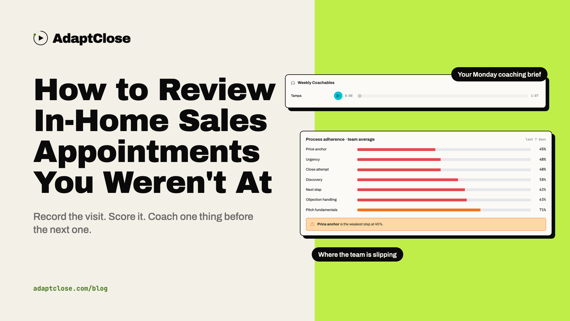 How to Review In-Home Sales Appointments You Weren’t At